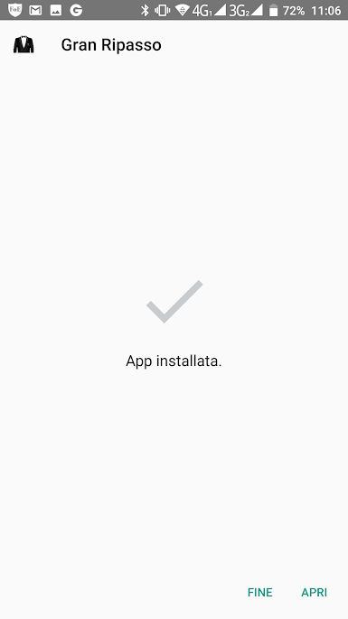 Apertura dell'app